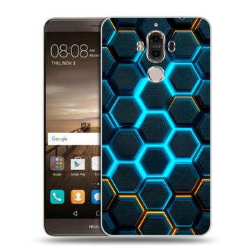 Пластиковый чехол на Huawei Mate 9 с принтом Неоновые соты Пластиковый чехол на Huawei Mate 9 с принтом Неоновые соты