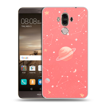 Пластиковый чехол на Huawei Mate 9 с принтом Розовый космос Пластиковый чехол на Huawei Mate 9 с принтом Розовый космос