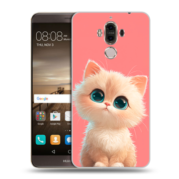 Пластиковый чехол на Huawei Mate 9 с принтом Розовый котенок Пластиковый чехол на Huawei Mate 9 с принтом Розовый котенок