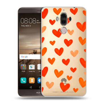 Пластиковый чехол на Huawei Mate 9 с принтом Сердечки Пластиковый чехол на Huawei Mate 9 с принтом Сердечки