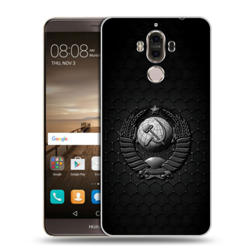 Пластиковый чехол на Huawei Mate 9 с принтом Герб Флаг СССР