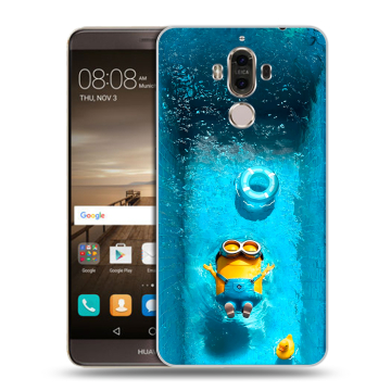 Пластиковый чехол на Huawei Mate 9 с принтом Миньоны