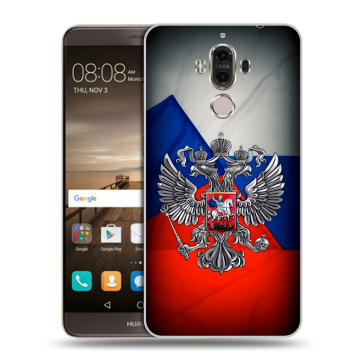 Пластиковый чехол на Huawei Mate 9 с принтом Флаг России Пластиковый чехол на Huawei Mate 9 с принтом Флаг России