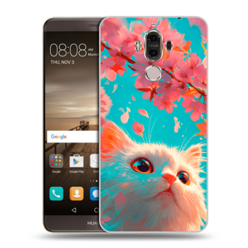 Пластиковый чехол на Huawei Mate 9 с принтом Красивый кот Пластиковый чехол на Huawei Mate 9 с принтом Красивый кот