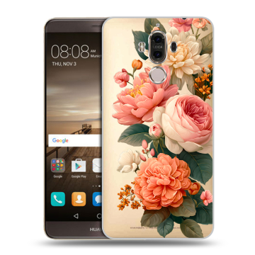 Пластиковый чехол на Huawei Mate 9 с принтом цветы Пластиковый чехол на Huawei Mate 9 с принтом цветы