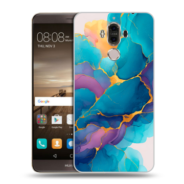 Пластиковый чехол на Huawei Mate 9 с принтом Мрамор блестки Пластиковый чехол на Huawei Mate 9 с принтом Мрамор блестки