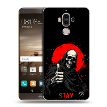 Пластиковый чехол на Huawei Mate 9 с принтом смешной скелет Пластиковый чехол на Huawei Mate 9 с принтом смешной скелет