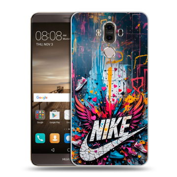 Пластиковый чехол на Huawei Mate 9 с принтом Nike Найк