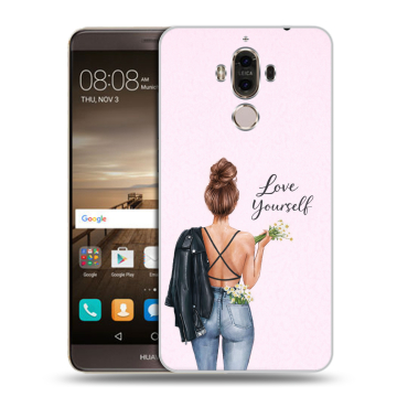 Пластиковый чехол на Huawei Mate 9 с принтом женский Пластиковый чехол на Huawei Mate 9 с принтом женский
