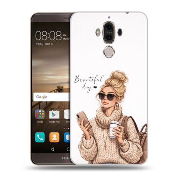 Пластиковый чехол на Huawei Mate 9 с принтом женский Пластиковый чехол на Huawei Mate 9 с принтом женский