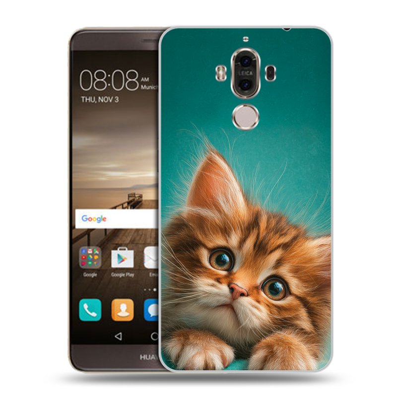 Пластиковый чехол на Huawei Mate 9 с принтом котенок Пластиковый чехол на Huawei Mate 9 с принтом котенок