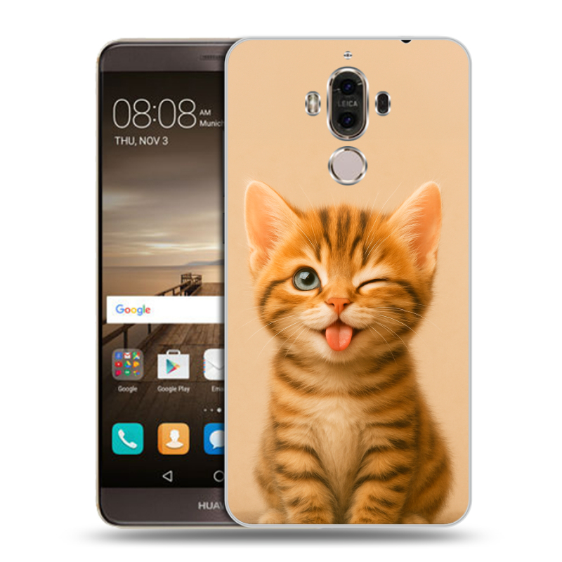 Пластиковый чехол на Huawei Mate 9 с принтом котенок Пластиковый чехол на Huawei Mate 9 с принтом котенок