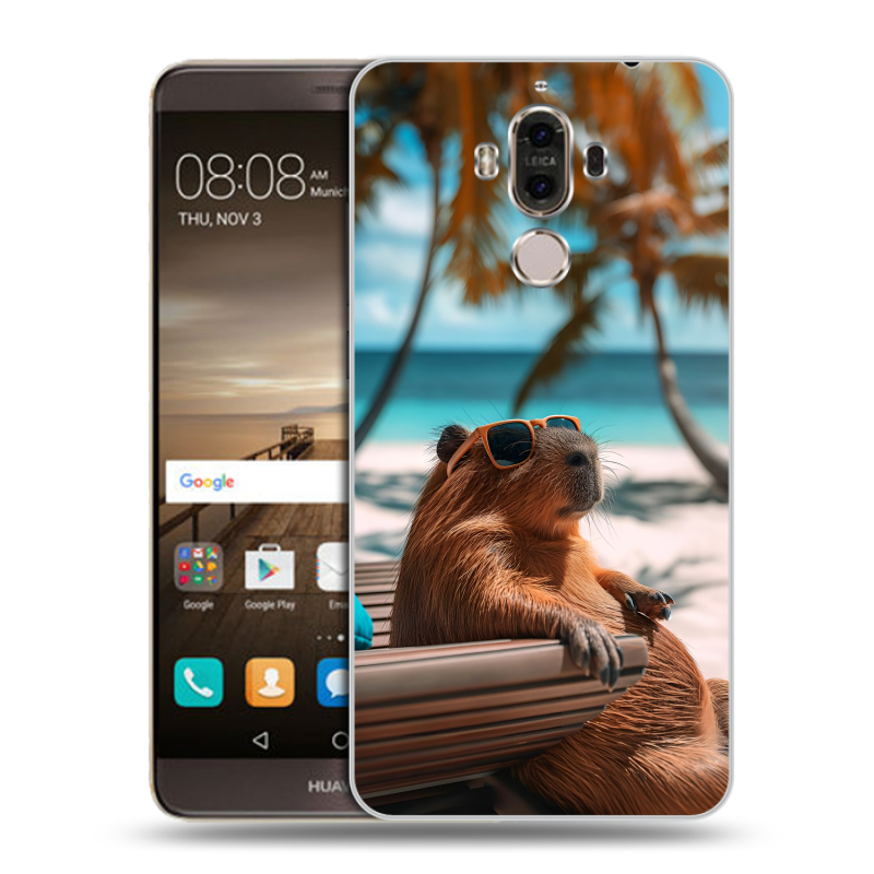 Пластиковый чехол на Huawei Mate 9 с принтом Капибара Пластиковый чехол на Huawei Mate 9 с принтом Капибара
