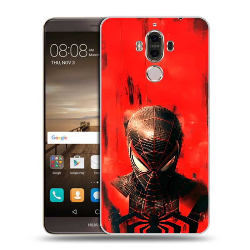 Пластиковый чехол на Huawei Mate 9 с принтом человек паук spiderman Пластиковый чехол на Huawei Mate 9 с принтом человек паук spiderman