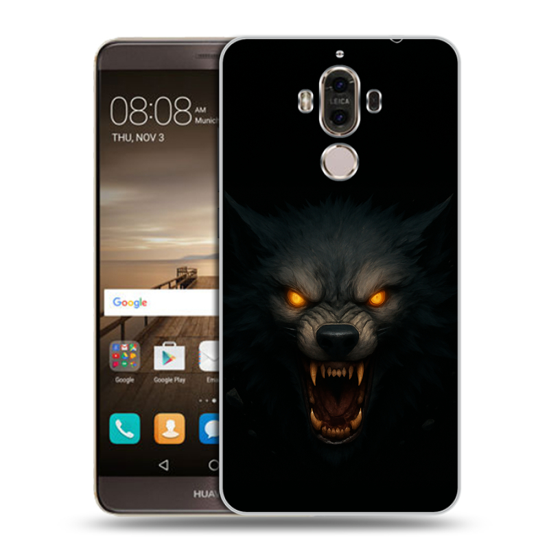 Пластиковый чехол на Huawei Mate 9 с принтом Волк Пластиковый чехол на Huawei Mate 9 с принтом Волк