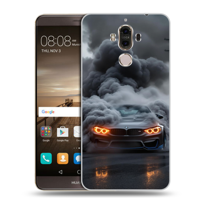 Пластиковый чехол на Huawei Mate 9 с принтом BMW БМВ Пластиковый чехол на Huawei Mate 9 с принтом BMW БМВ