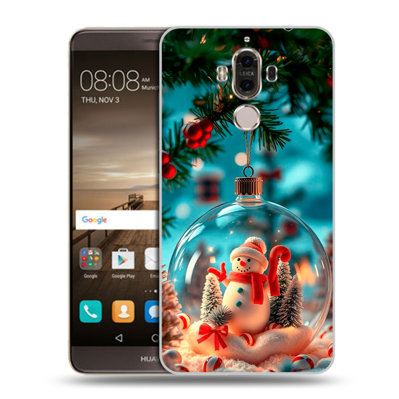Пластиковый чехол на Huawei Mate 9 с принтом Новый год Пластиковый чехол на Huawei Mate 9 с принтом Новый год