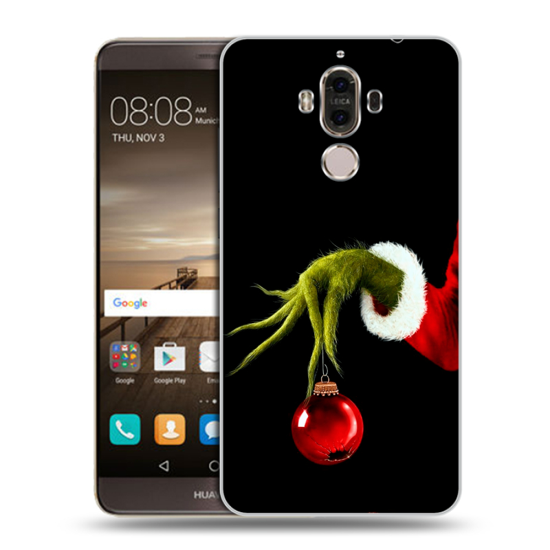 Пластиковый чехол на Huawei Mate 9 с принтом Новый год Гринч Пластиковый чехол на Huawei Mate 9 с принтом Новый год Гринч