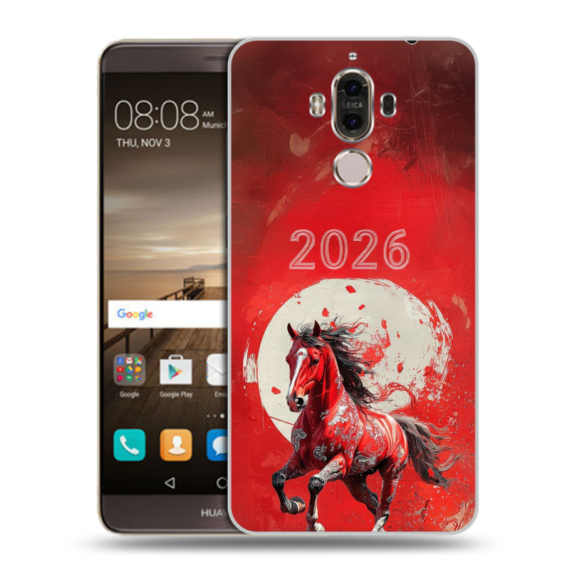 Пластиковый чехол на Huawei Mate 9 с принтом Новый год Пластиковый чехол на Huawei Mate 9 с принтом Новый год