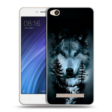 Силиконовый чехол на Xiaomi RedMi 4A с принтом Лесной волк Силиконовый чехол на Xiaomi RedMi 4A с принтом Лесной волк