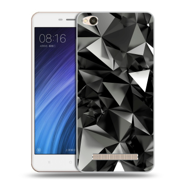 Силиконовый чехол на Xiaomi RedMi 4A с принтом Черные кристаллы Силиконовый чехол на Xiaomi RedMi 4A с принтом Черные кристаллы