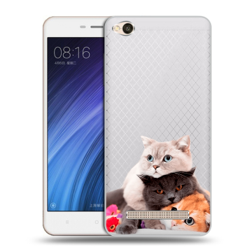Силиконовый чехол на Xiaomi RedMi 4A с принтом Кошки Силиконовый чехол на Xiaomi RedMi 4A с принтом Кошки
