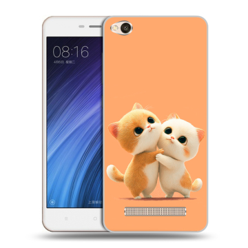 Силиконовый чехол на Xiaomi RedMi 4A с принтом Милые котики Силиконовый чехол на Xiaomi RedMi 4A с принтом Милые котики