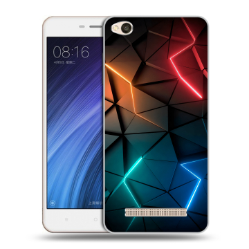 Силиконовый чехол на Xiaomi RedMi 4A с принтом Абстракция неон Силиконовый чехол на Xiaomi RedMi 4A с принтом Абстракция неон