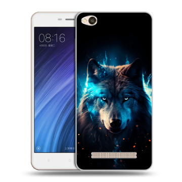 Силиконовый чехол на Xiaomi RedMi 4A с принтом Волк ночной