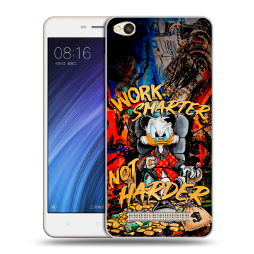 Силиконовый чехол на Xiaomi RedMi 4A с принтом Дональд Дак Деньги