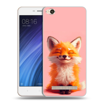 Силиконовый чехол на Xiaomi RedMi 4A с принтом милая лиса