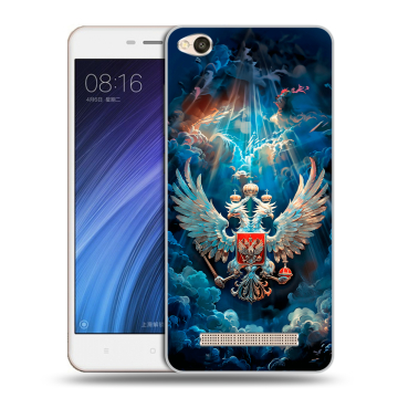 Силиконовый чехол на Xiaomi RedMi 4A с принтом Герб флаг России