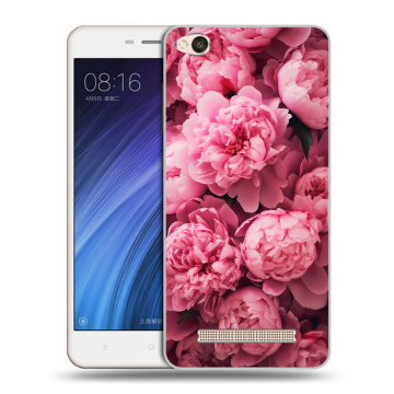 Силиконовый чехол на Xiaomi RedMi 4A с принтом цветы пионы