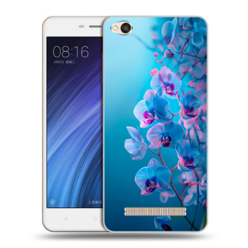 Силиконовый чехол на Xiaomi RedMi 4A с принтом голубые орхидеи
