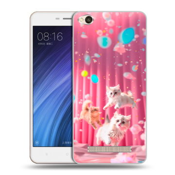 Силиконовый чехол на Xiaomi RedMi 4A с принтом милые котики Силиконовый чехол на Xiaomi RedMi 4A с принтом милые котики