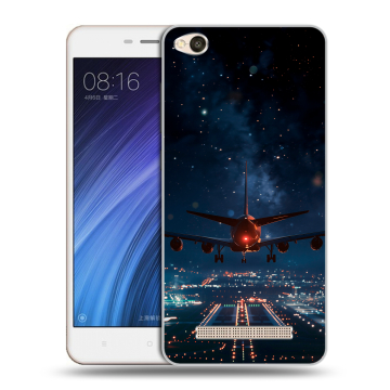 Силиконовый чехол на Xiaomi RedMi 4A с принтом самолет