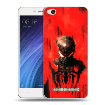 Силиконовый чехол на Xiaomi RedMi 4A с принтом человек паук spiderman