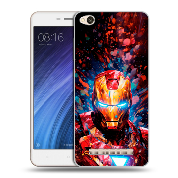 Силиконовый чехол на Xiaomi RedMi 4A с принтом Железный человек Ironman Силиконовый чехол на Xiaomi RedMi 4A с принтом Железный человек Ironman