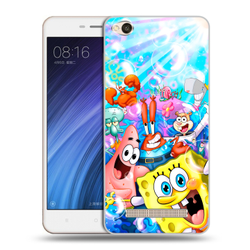Силиконовый чехол на Xiaomi RedMi 4A с принтом спанчбоб спанч боб