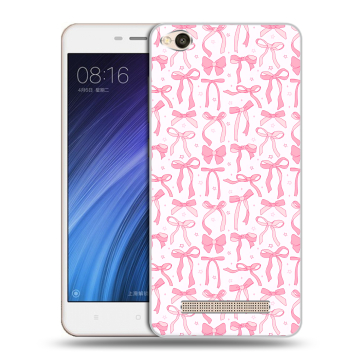 Силиконовый чехол на Xiaomi RedMi 4A с принтом Розовые бантики