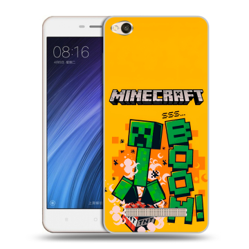 Силиконовый чехол на Xiaomi RedMi 4A с принтом Майнкрафт Minecraft Силиконовый чехол на Xiaomi RedMi 4A с принтом Майнкрафт Minecraft