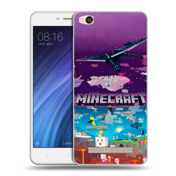 Силиконовый чехол на Xiaomi RedMi 4A с принтом Майнкрафт Minecraft Силиконовый чехол на Xiaomi RedMi 4A с принтом Майнкрафт Minecraft
