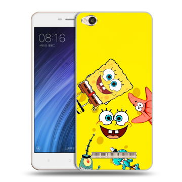 Силиконовый чехол на Xiaomi RedMi 4A с принтом Спанч боб Спанчбоб