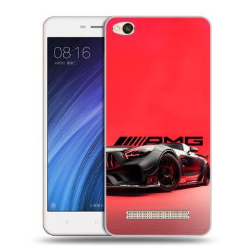 Силиконовый чехол на Xiaomi RedMi 4A с принтом Мерседес Mercedes AMG Силиконовый чехол на Xiaomi RedMi 4A с принтом Мерседес Mercedes AMG