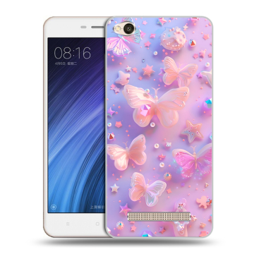 Силиконовый чехол на Xiaomi RedMi 4A с принтом Бабочки