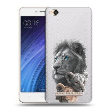 Силиконовый чехол на Xiaomi RedMi 4A с принтом Львы Силиконовый чехол на Xiaomi RedMi 4A с принтом Львы