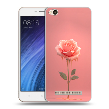 Силиконовый чехол на Xiaomi RedMi 4A с принтом Розовая роза Силиконовый чехол на Xiaomi RedMi 4A с принтом Розовая роза