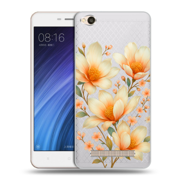 Силиконовый чехол на Xiaomi RedMi 4A с принтом Цветы Силиконовый чехол на Xiaomi RedMi 4A с принтом Цветы