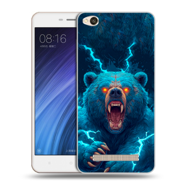 Силиконовый чехол на Xiaomi RedMi 4A с принтом Медведь Силиконовый чехол на Xiaomi RedMi 4A с принтом Медведь