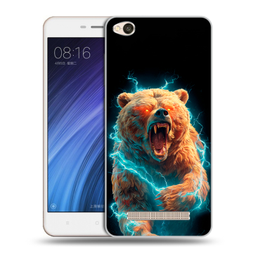Силиконовый чехол на Xiaomi RedMi 4A с принтом Медведь Силиконовый чехол на Xiaomi RedMi 4A с принтом Медведь